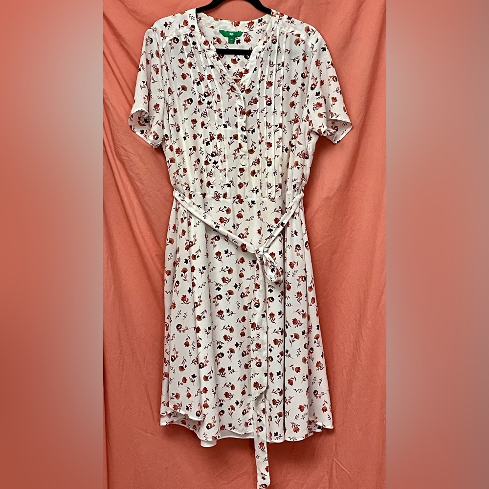 Dip White Floral Midi Dress size 18W